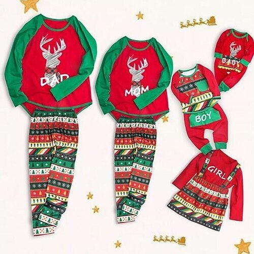 Christmas Pajamas Family Letter Elk Ugly Home Crewneck Red Long Sleeve Basic Matching Outfits
Christmas Pajamas Family Letter Elk Ugly Home Crewneck Red Long Sleeve Basic Matching Outfits
