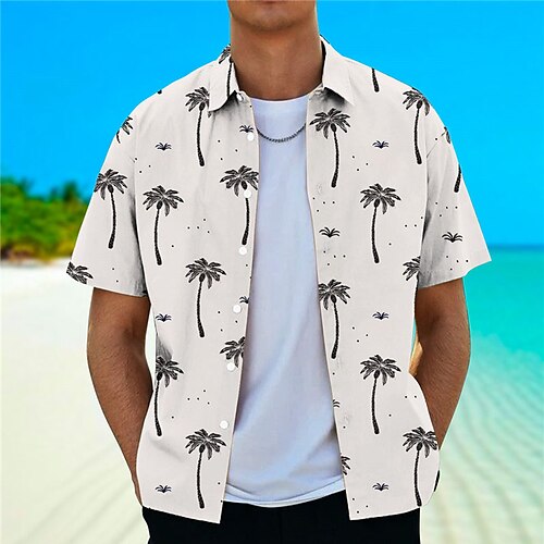 Men's Shirt Coconut Tree Graphic Prints Turndown Black White 3D Print Outdoor Street Short Sleeves Button-Down Print Clothing Apparel Tropical Designer Casual Hawaiian
Men's Shirt Coconut Tree Graphic Prints Turndown Black White 3D Print Outdoor Street Short Sleeves Button-Down Print Clothing Apparel Tropical Designer Casual Hawaiian