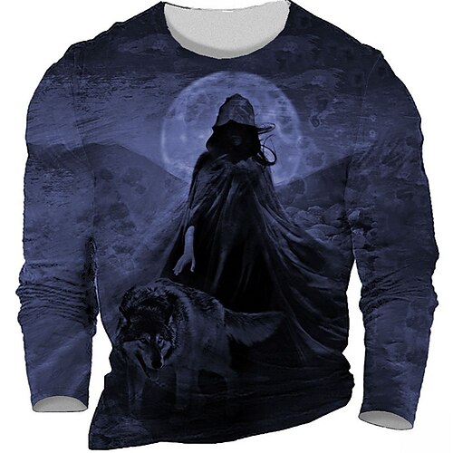 Men's T shirt Tee Ghost Graphic Prints Crew Neck Blue Purple Brown Gray 3D Print Outdoor Street Long Sleeve Print Clothing Apparel Basic Sports Designer Casual
Men's T shirt Tee Ghost Graphic Prints Crew Neck Blue Purple Brown Gray 3D Print Outdoor Street Long Sleeve Print Clothing Apparel Basic Sports Designer Casual