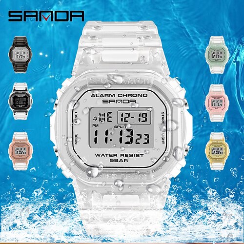 SANDA Fashion Sport Watch Women Transparent strap LED Digital Clock Ladies Electronic Watch 2009
SANDA Fashion Sport Watch Women Transparent strap LED Digital Clock Ladies Electronic Watch 2009