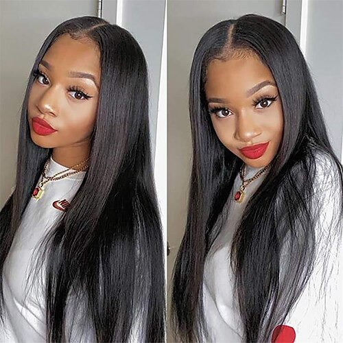 Synthetic Lace Front Wigs Pre Plucked Long Black Straight Wigs for Women 13x4x0.5 T Part Light Yaki Straight Heat Resistant Fiber
Synthetic Lace Front Wigs Pre Plucked Long Black Straight Wigs for Women 13x4x0.5 T Part Light Yaki Straight Heat Resistant Fiber