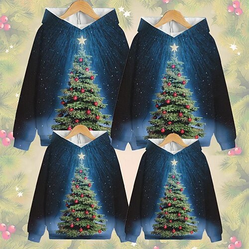 Family Christmas Hoodie Graphic Christmas Tree Outdoor Crewneck Blue Long Sleeve Cute Matching Outfits
Family Christmas Hoodie Graphic Christmas Tree Outdoor Crewneck Blue Long Sleeve Cute Matching Outfits