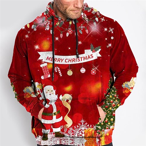 Men's Plus Size Pullover Hoodie Sweatshirt Big and Tall Santa Claus Hooded Long Sleeve Spring & Fall Basic Fashion Streetwear Comfortable Work Daily Wear Tops
Men's Plus Size Pullover Hoodie Sweatshirt Big and Tall Santa Claus Hooded Long Sleeve Spring & Fall Basic Fashion Streetwear Comfortable Work Daily Wear Tops