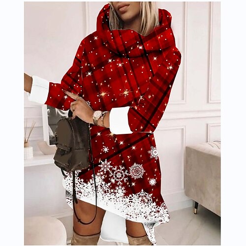 Women's Shift Dress Mini Dress Red Long Sleeve Graphic Print Winter Fall Autumn Hooded Casual Christmas 2022 S M L XL 2XL 3XL
Women's Shift Dress Mini Dress Red Long Sleeve Graphic Print Winter Fall Autumn Hooded Casual Christmas 2022 S M L XL 2XL 3XL