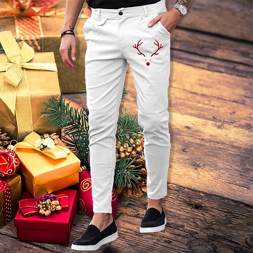 Men's Christmas Pants Chinos Trousers Pocket Print Deer Graphic Prints Christmas Comfort Soft Office Business Basic Fashion Gray White
Men's Christmas Pants Chinos Trousers Pocket Print Deer Graphic Prints Christmas Comfort Soft Office Business Basic Fashion Gray White