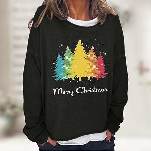 Women's Pullover Black Khaki Light Grey Royal Blue Red Crew Neck Tree Letter Print Christmas Casual Daily Hot Stamping Basic Casual Christmas Fall Spring Clothing Apparel Hoodies Sweatshirts
Women's Pullover Black Khaki Light Grey Royal Blue Red Crew Neck Tree Letter Print Christmas Casual Daily Hot Stamping Basic Casual Christmas Fall Spring Clothing Apparel Hoodies Sweatshirts