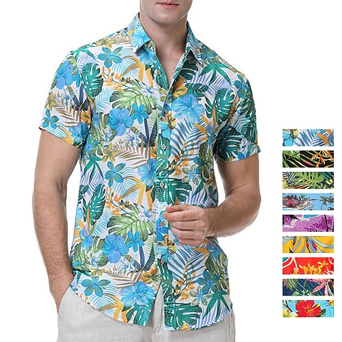 Men's Shirt Summer Hawaiian Shirt Floral Tree Car Solid Colored Leaves Turndown Green Black Blue Purple Yellow Outdoor Daily Short Sleeve Print Clothing Apparel Cool Casual Comfortable Beach
Men's Shirt Summer Hawaiian Shirt Floral Tree Car Solid Colored Leaves Turndown Green Black Blue Purple Yellow Outdoor Daily Short Sleeve Print Clothing Apparel Cool Casual Comfortable Beach