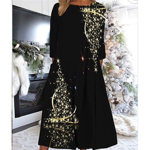 Women's Christmas Casual Dress Shift Dress Midi Dress Midi Dress Gold Yellow Wine 3/4 Length Sleeve Tree Ruched Winter Fall Autumn Round Neck Fashion Daily 2022 S M L XL XXL 3XL
Women's Christmas Casual Dress Shift Dress Midi Dress Midi Dress Gold Yellow Wine 3/4 Length Sleeve Tree Ruched Winter Fall Autumn Round Neck Fashion Daily 2022 S M L XL XXL 3XL