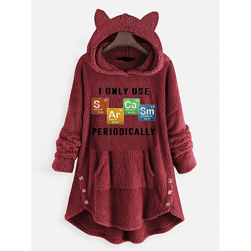 Women's Cat Ear Fleece Hoodie Tops Sweatshirt Plain Button Pocket Long Sleeve Hooded Casual Teddy Home Daily Winter Fall Windproof Warm
Women's Cat Ear Fleece Hoodie Tops Sweatshirt Plain Button Pocket Long Sleeve Hooded Casual Teddy Home Daily Winter Fall Windproof Warm
