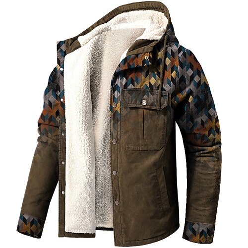 Men's Coat Warm Sports & Outdoor Single Breasted Geometry 3D Printed Graphic Hoodie Fashion Jacket Outerwear Long Sleeve Pocket Fall & Winter
Men's Coat Warm Sports & Outdoor Single Breasted Geometry 3D Printed Graphic Hoodie Fashion Jacket Outerwear Long Sleeve Pocket Fall & Winter