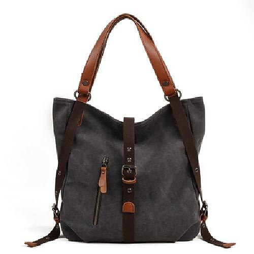 Women's Work Bag Canvas Tote Bag Shoulder Bag Canvas Solid Color Vintage Daily Holiday Date Black Brown
Women's Work Bag Canvas Tote Bag Shoulder Bag Canvas Solid Color Vintage Daily Holiday Date Black Brown