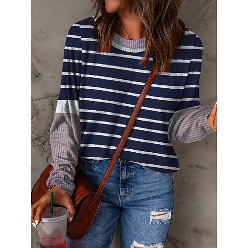 Women's Sweatshirt Pullover Basic Green Blue Pink Stripes Street Round Neck Long Sleeve S M L XL 2XL 3XL
Women's Sweatshirt Pullover Basic Green Blue Pink Stripes Street Round Neck Long Sleeve S M L XL 2XL 3XL