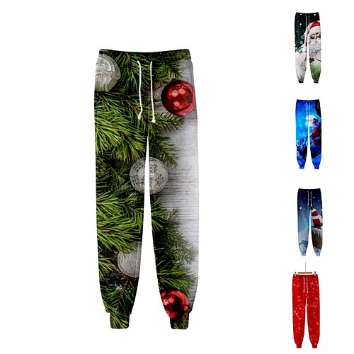 Men's Sweatpants Joggers Trousers Drawstring Elastic Waist 3D Print Santa Claus Graphic Prints Christmas Comfort Sports Outdoor Casual Daily Streetwear Designer Green Blue Micro-elastic
Men's Sweatpants Joggers Trousers Drawstring Elastic Waist 3D Print Santa Claus Graphic Prints Christmas Comfort Sports Outdoor Casual Daily Streetwear Designer Green Blue Micro-elastic
