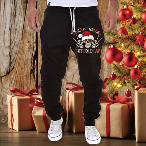 Men's Christmas Pants Sweatpants Joggers Trousers Drawstring Elastic Waist Print Graphic Prints Comfort Sports Outdoor Casual Daily Cotton Blend Terry Streetwear Designer Black Gray Micro-elastic
Men's Christmas Pants Sweatpants Joggers Trousers Drawstring Elastic Waist Print Graphic Prints Comfort Sports Outdoor Casual Daily Cotton Blend Terry Streetwear Designer Black Gray Micro-elastic