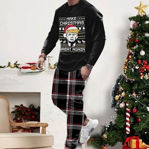 Men's Tracksuit Hoodies Set Green Black Red Crew Neck Graphic Ugly Christmas 2 Piece Print Sports Outdoor Casual Sports 3D Print Basic Streetwear Sportswear Fall Spring Clothing Apparel Hoodies
Men's Tracksuit Hoodies Set Green Black Red Crew Neck Graphic Ugly Christmas 2 Piece Print Sports Outdoor Casual Sports 3D Print Basic Streetwear Sportswear Fall Spring Clothing Apparel Hoodies