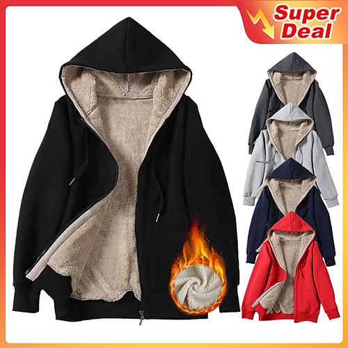 Women's Winter Jacket Coat Hoodie Jacket Warm Breathable Outdoor Casual Going out Zipper Pocket Zipper Hoodie Active Casual Comfortable Street Style Solid Color Regular Fit Outerwear Long Sleeve
Women's Winter Jacket Coat Hoodie Jacket Warm Breathable Outdoor Casual Going out Zipper Pocket Zipper Hoodie Active Casual Comfortable Street Style Solid Color Regular Fit Outerwear Long Sleeve