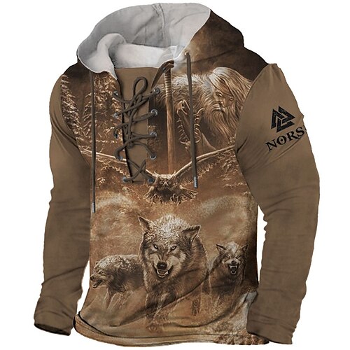 Homme Sweat à capuche Sweat Vert Bleu Marron Gris Capuche Loup Imprimés Photos Viking Lacet Imprimer Casual du quotidien Des sports 3D effet basique Vêtement de rue Design Printemps Automne
Homme Sweat à capuche Sweat Vert Bleu Marron Gris Capuche Loup Imprimés Photos Viking Lacet Imprimer Casual du quotidien Des sports 3D effet basique Vêtement de rue Design Printemps Automne