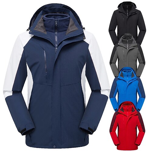 Men's Hiking 3-in-1 Jackets Ski Jacket Waterproof Hiking Jacket Winter Outdoor Thermal Warm Waterproof Windproof Breathable Outerwear Windbreaker Winter Fleece Jacket Fishing Climbing Camping
Men's Hiking 3-in-1 Jackets Ski Jacket Waterproof Hiking Jacket Winter Outdoor Thermal Warm Waterproof Windproof Breathable Outerwear Windbreaker Winter Fleece Jacket Fishing Climbing Camping