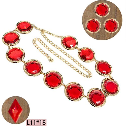 Women's Chain Belt Metal Chain Buckle Free Crystal Rhinestone Vintage Retro Wedding Party Style one
Women's Chain Belt Metal Chain Buckle Free Crystal Rhinestone Vintage Retro Wedding Party Style one