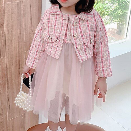 2 Pieces Kids Girls' Plaid Ruched Dress Suits Set Long Sleeve Cute Party 3-7 Years Winter Pink
2 Pieces Kids Girls' Plaid Ruched Dress Suits Set Long Sleeve Cute Party 3-7 Years Winter Pink