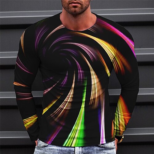 Men's T shirt Tee Graphic Prints Spiral Stripe Crew Neck Green Blue Yellow 3D Print Outdoor Street Long Sleeve Print Clothing Apparel Basic Sports Designer Casual
Men's T shirt Tee Graphic Prints Spiral Stripe Crew Neck Green Blue Yellow 3D Print Outdoor Street Long Sleeve Print Clothing Apparel Basic Sports Designer Casual