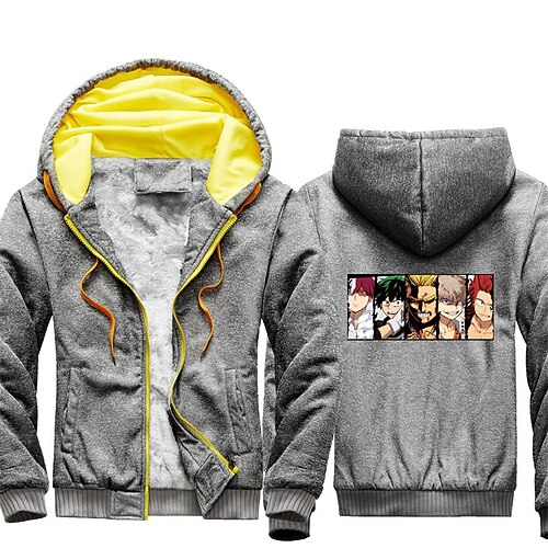 Inspired by My Hero Academia Todoroki Shoto Bakugou Katsuki Deku Hoodie Outerwear Sherpa Jacket Anime Graphic Outerwear For Men's Women's Unisex Adults' Hot Stamping 100% Polyester Casual Daily
Inspired by My Hero Academia Todoroki Shoto Bakugou Katsuki Deku Hoodie Outerwear Sherpa Jacket Anime Graphic Outerwear For Men's Women's Unisex Adults' Hot Stamping 100% Polyester Casual Daily