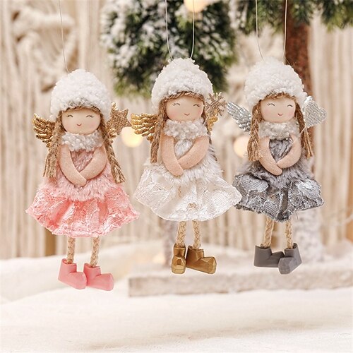Christmas Lace Angel Doll Christmas Tree Small Pendant Snow Girl Christmas Window Decorations Accessories
Christmas Lace Angel Doll Christmas Tree Small Pendant Snow Girl Christmas Window Decorations Accessories
