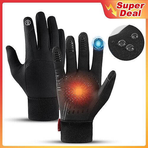 Winter Gloves Touch Gloves Anti-Slip Waterproof Warm Elastic Cuff Water Resistant Sports Full Finger Gloves Bike Gloves Cycling Gloves Sports Gloves Black Grey Gifts for Adults' Outdoor Exercise
Winter Gloves Touch Gloves Anti-Slip Waterproof Warm Elastic Cuff Water Resistant Sports Full Finger Gloves Bike Gloves Cycling Gloves Sports Gloves Black Grey Gifts for Adults' Outdoor Exercise