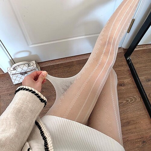 

Women's Stockings Summer Tights Sunscreen Leg Shaping High Elasticity Sexy Casual Daily milk white Black One-Size