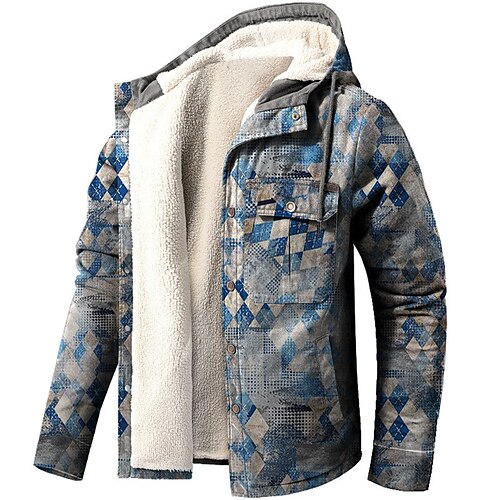 Men's Coat Warm Sports & Outdoor Single Breasted Plaid 3D Printed Graphic Hoodie Fashion Jacket Outerwear Long Sleeve Pocket Fall & Winter
Men's Coat Warm Sports & Outdoor Single Breasted Plaid 3D Printed Graphic Hoodie Fashion Jacket Outerwear Long Sleeve Pocket Fall & Winter