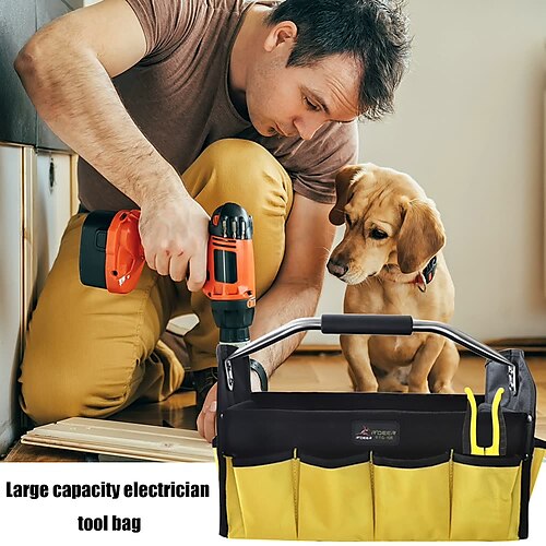 Portable Tool Bag Thickened Canvas Wear-Resistant Multi-Functional Hardware Tool Bag Large Capacity Open Electrician Repair Bag
Portable Tool Bag Thickened Canvas Wear-Resistant Multi-Functional Hardware Tool Bag Large Capacity Open Electrician Repair Bag