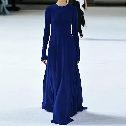 Women's Party Dress Swing Dress Maxi long Dress Dark Blue Long Sleeve Pure Color Ruched Winter Fall Spring Crew Neck Stylish Vacation 2022 S M L XL XXL 3XL
Women's Party Dress Swing Dress Maxi long Dress Dark Blue Long Sleeve Pure Color Ruched Winter Fall Spring Crew Neck Stylish Vacation 2022 S M L XL XXL 3XL