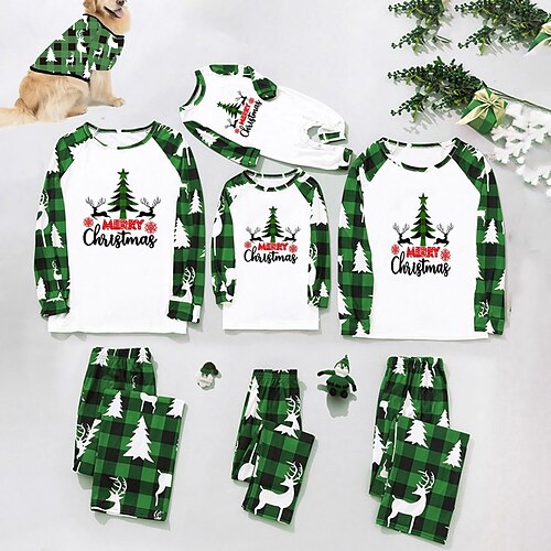 Christmas Pajamas Family Elk Christmas Tree Home Crewneck Green Light Green Army Green Long Sleeve Basic Matching Outfits
Christmas Pajamas Family Elk Christmas Tree Home Crewneck Green Light Green Army Green Long Sleeve Basic Matching Outfits