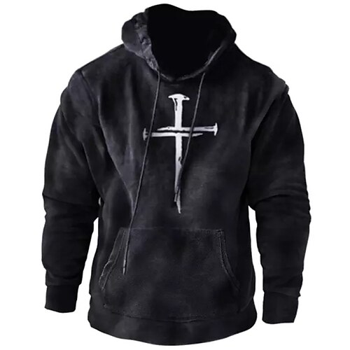 Men's Pullover Hoodie Sweatshirt Black Hooded Graphic Prints Cross Print Daily Sports 3D Print Basic Streetwear Designer Spring & Fall Clothing Apparel Hoodies Sweatshirts
Men's Pullover Hoodie Sweatshirt Black Hooded Graphic Prints Cross Print Daily Sports 3D Print Basic Streetwear Designer Spring & Fall Clothing Apparel Hoodies Sweatshirts