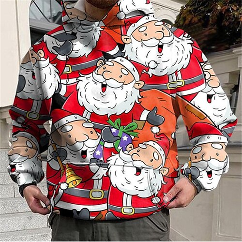 Men's Pullover Hoodie Sweatshirt Red Hooded Santa Claus Graphic Prints Print Christmas Daily Sports 3D Print Basic Streetwear Designer Spring & Fall Clothing Apparel Hoodies Sweatshirts
Men's Pullover Hoodie Sweatshirt Red Hooded Santa Claus Graphic Prints Print Christmas Daily Sports 3D Print Basic Streetwear Designer Spring & Fall Clothing Apparel Hoodies Sweatshirts