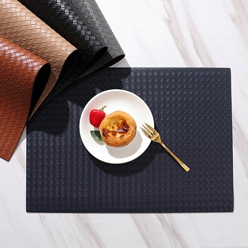 Leather Placemats for Dining Table,Waterproof Faux Leather Weave Place Mats,Indoor&Outdoor Table Mats,Heat Resistant for Dining Table Decor
Leather Placemats for Dining Table,Waterproof Faux Leather Weave Place Mats,Indoor&Outdoor Table Mats,Heat Resistant for Dining Table Decor