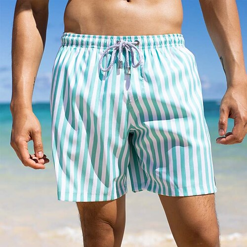 Men's Swim Shorts Swim Trunks Board Shorts Drawstring Elastic Waist Stripe Print Comfort Breathable Casual Daily Beach Fashion Streetwear Blue Navy Blue Micro-elastic
Men's Swim Shorts Swim Trunks Board Shorts Drawstring Elastic Waist Stripe Print Comfort Breathable Casual Daily Beach Fashion Streetwear Blue Navy Blue Micro-elastic