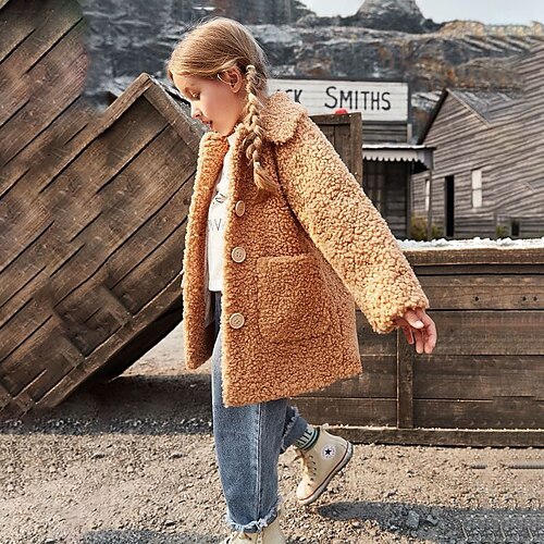 Toddler Girls' Sherpa Jacket Solid Color Active Outdoor Coat Outerwear 3-7 Years Winter Yellow Coffee
Toddler Girls' Sherpa Jacket Solid Color Active Outdoor Coat Outerwear 3-7 Years Winter Yellow Coffee