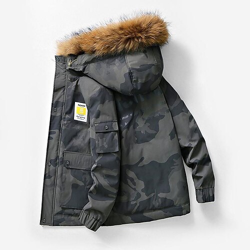Men's Coat Warm Sports & Outdoor Single Breasted Camouflage 3D Printed Graphic Hoodie Fashion Jacket Outerwear Long Sleeve Fur Trim Fall & Winter
Men's Coat Warm Sports & Outdoor Single Breasted Camouflage 3D Printed Graphic Hoodie Fashion Jacket Outerwear Long Sleeve Fur Trim Fall & Winter