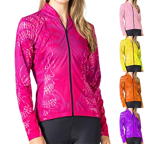 21Grams Women's Cycling Jersey Long Sleeve Bike Jersey Top with 3 Rear Pockets Mountain Bike MTB Road Bike Cycling Breathable Quick Dry Moisture Wicking Reflective Strips Purple Yellow Rosy Pink
21Grams Women's Cycling Jersey Long Sleeve Bike Jersey Top with 3 Rear Pockets Mountain Bike MTB Road Bike Cycling Breathable Quick Dry Moisture Wicking Reflective Strips Purple Yellow Rosy Pink