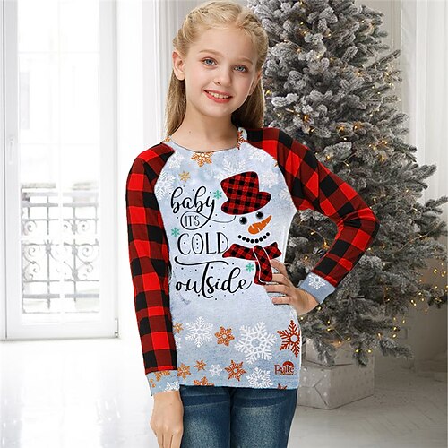 Kids Girls' Christmas T shirt Letter Christmas Gifts 3D Printing Long Sleeve Crewneck Cute 7-13 Years Winter Gray
Kids Girls' Christmas T shirt Letter Christmas Gifts 3D Printing Long Sleeve Crewneck Cute 7-13 Years Winter Gray