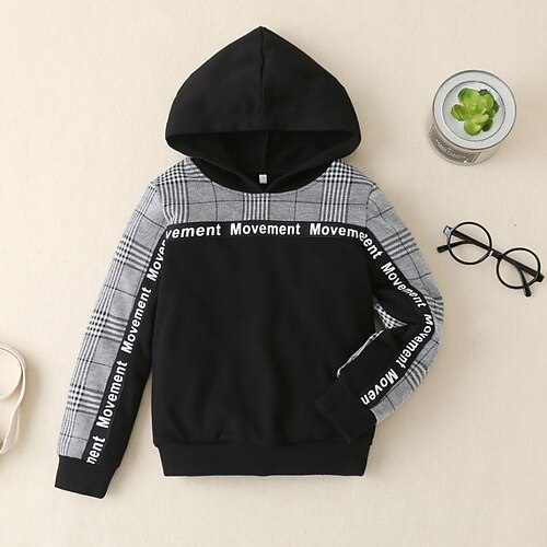 Toddler Boys Hoodie Pullover Plaid Long Sleeve Children Top Casual Hoodie Adorable Daily Black Winter 3-7 Years
Toddler Boys Hoodie Pullover Plaid Long Sleeve Children Top Casual Hoodie Adorable Daily Black Winter 3-7 Years