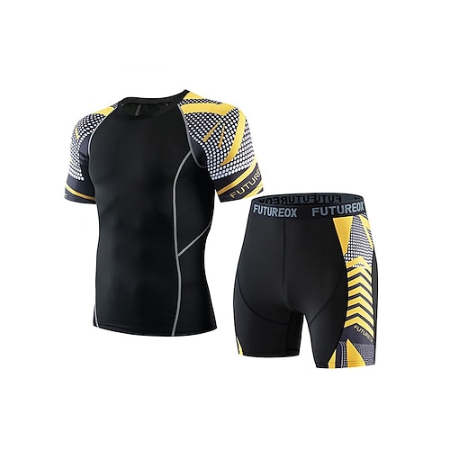 Men's Activewear Set Compression Suit 2 Piece Athletic Breathable Quick Dry Moisture Wicking Fitness Running Jogging Sportswear Activewear Yellow / Black WhiteBlack Yellow
Men's Activewear Set Compression Suit 2 Piece Athletic Breathable Quick Dry Moisture Wicking Fitness Running Jogging Sportswear Activewear Yellow / Black WhiteBlack Yellow