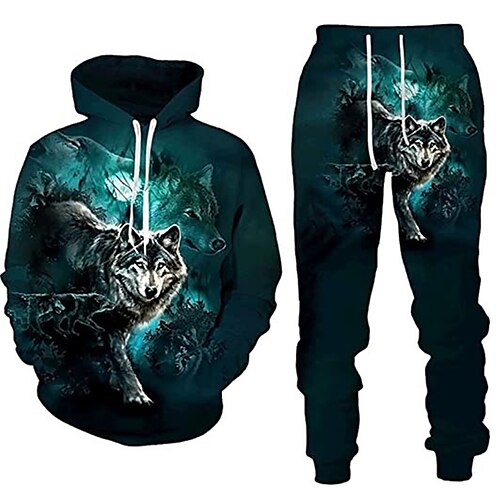 Per uomo Tuta Da Ginnastica Set di felpe Blu Con cappuccio Pop art Animali Lupo 2 pezzi Stampa Sportivo Informale Sport Stampa 3D Essenziale Streetwear Originale Autunno Primavera Abbigliamento Felpe
Per uomo Tuta Da Ginnastica Set di felpe Blu Con cappuccio Pop art Animali Lupo 2 pezzi Stampa Sportivo Informale Sport Stampa 3D Essenziale Streetwear Originale Autunno Primavera Abbigliamento Felpe