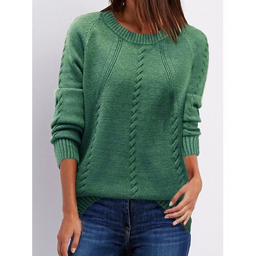 Women's Pullover Sweater jumper Jumper Crochet Knit Cropped Knitted Solid Color Crew Neck Stylish Casual Daily Holiday Winter Fall Green S M L / Long Sleeve / Regular Fit
Women's Pullover Sweater jumper Jumper Crochet Knit Cropped Knitted Solid Color Crew Neck Stylish Casual Daily Holiday Winter Fall Green S M L / Long Sleeve / Regular Fit