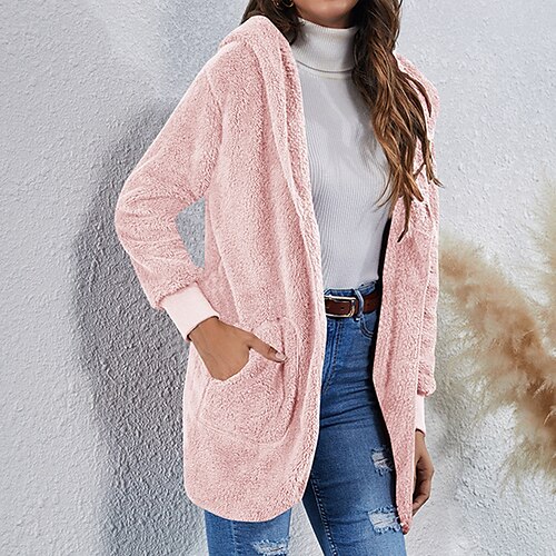 Per donna Cappotto teddy Tenere al caldo Traspirante Esterno Da mare Per uscire Parco Tasche Monopetto Felpa Attivo Di tendenza Comodo Stile di strada Tinta unica Standard Capispalla Manica lunga
Per donna Cappotto teddy Tenere al caldo Traspirante Esterno Da mare Per uscire Parco Tasche Monopetto Felpa Attivo Di tendenza Comodo Stile di strada Tinta unica Standard Capispalla Manica lunga