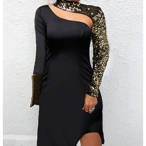 Women's A Line Dress Mini Dress Black Long Sleeve Pure Color Ruched Winter Fall Autumn Halter Neck Stylish Date 2022 S M L XL 2XL 3XL
Women's A Line Dress Mini Dress Black Long Sleeve Pure Color Ruched Winter Fall Autumn Halter Neck Stylish Date 2022 S M L XL 2XL 3XL