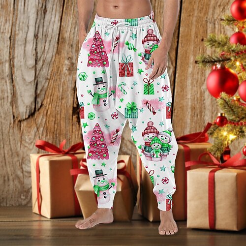 Men's Christmas Pants Joggers Trousers Beach Pants Baggy Harem Pants Drawstring Elastic Waist 3D Print Snowman Graphic Prints Comfort Soft Christmas Casual Daily Streetwear Designer Blue Red
Men's Christmas Pants Joggers Trousers Beach Pants Baggy Harem Pants Drawstring Elastic Waist 3D Print Snowman Graphic Prints Comfort Soft Christmas Casual Daily Streetwear Designer Blue Red