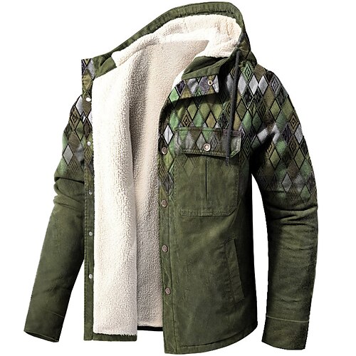 Men's Coat Warm Sports & Outdoor Single Breasted Geometry Argyle 3D Printed Graphic Hoodie Fashion Jacket Outerwear Long Sleeve Pocket Fall & Winter
Men's Coat Warm Sports & Outdoor Single Breasted Geometry Argyle 3D Printed Graphic Hoodie Fashion Jacket Outerwear Long Sleeve Pocket Fall & Winter