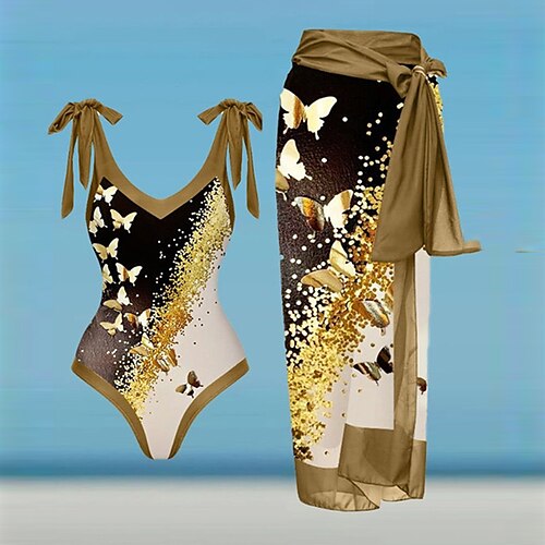 Women's Swimwear One Piece Monokini Bathing Suits 2 Piece Plus Size Swimsuit Tummy Control Open Back Printing High Waisted Butterfly Leopard Print Gold Yellow Rosy Pink Rainbow Orange Bodysuit Strap
Women's Swimwear One Piece Monokini Bathing Suits 2 Piece Plus Size Swimsuit Tummy Control Open Back Printing High Waisted Butterfly Leopard Print Gold Yellow Rosy Pink Rainbow Orange Bodysuit Strap